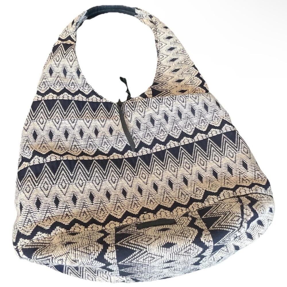 Lucky Brand Tapestry Embroidered Tribal Aztec Southwestern Boho Shoulder Bag